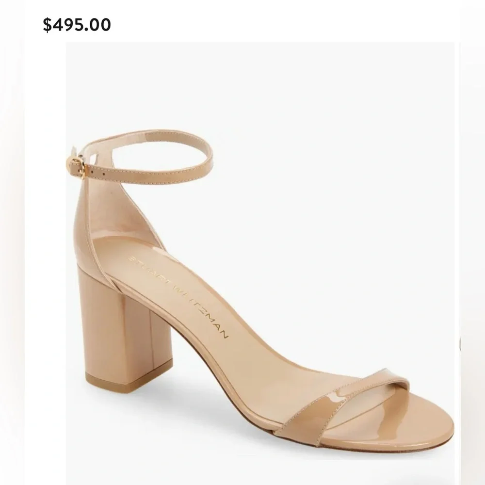 STUART WEITZMAN Nudist Block 75 Sandal (Women) In Adobe size 7 women